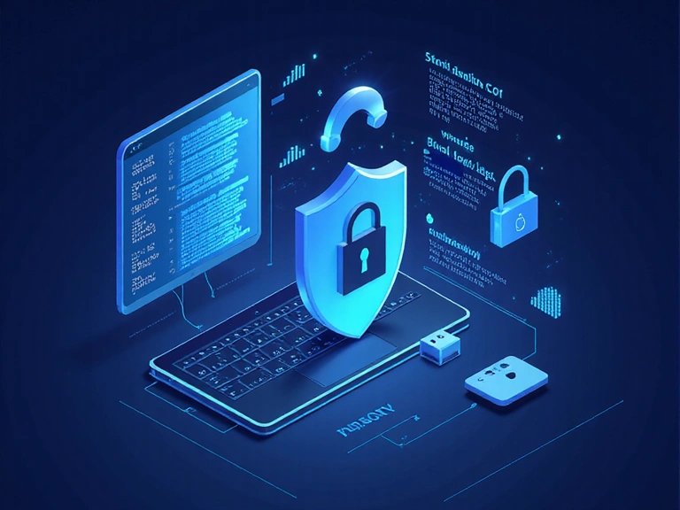 Ilustración de seguridad de datos y privacidad en línea